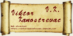 Viktor Kanostrevac vizit kartica